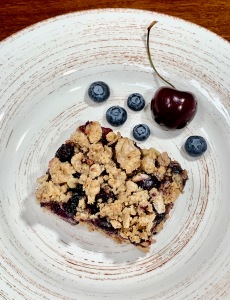 gluten free blueberry and cherry bars